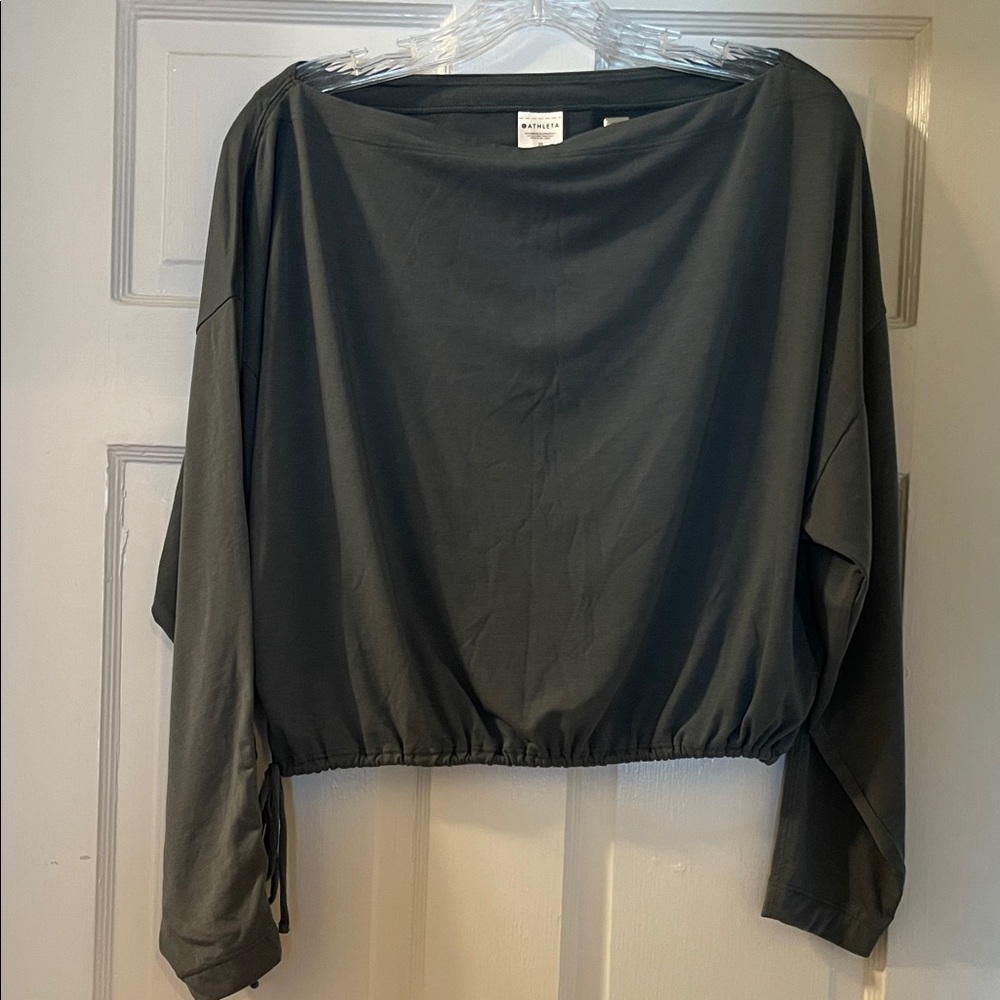 Athleta olive green  Blouse